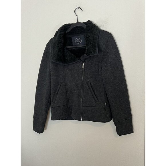 PrAna Women’s Grace Sherpa Lined Jacket in Grey and Black - Medium - Picture 1 of 16